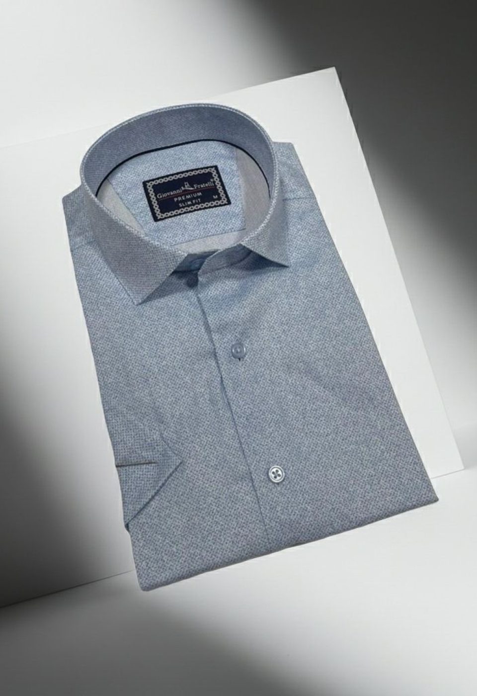 Slim Fit Kısa Kol Desenli Erkek Gömlek 3GMK341108002 Slim Fit Kısa Kol Desenli Erkek Gömlek 3GMK341108002