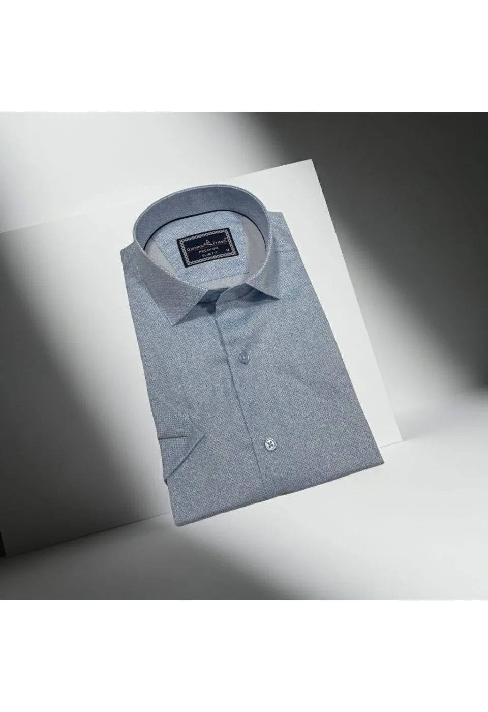 Slim Fit Kısa Kol Desenli Erkek Gömlek 3GMK341108002 - Giovanni Fratelli
