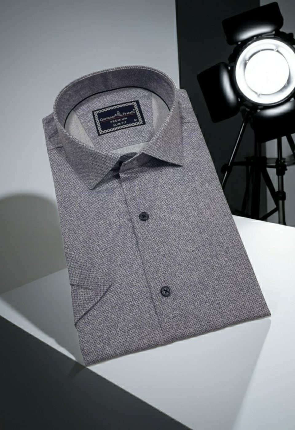 Slim Fit Kısa Kol Desenli Erkek Gömlek 3GMK341108003 Slim Fit Kısa Kol Desenli Erkek Gömlek 3GMK341108003