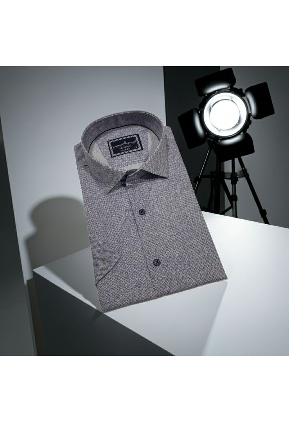 Slim Fit Kısa Kol Desenli Erkek Gömlek 3GMK341108003 - Giovanni Fratelli