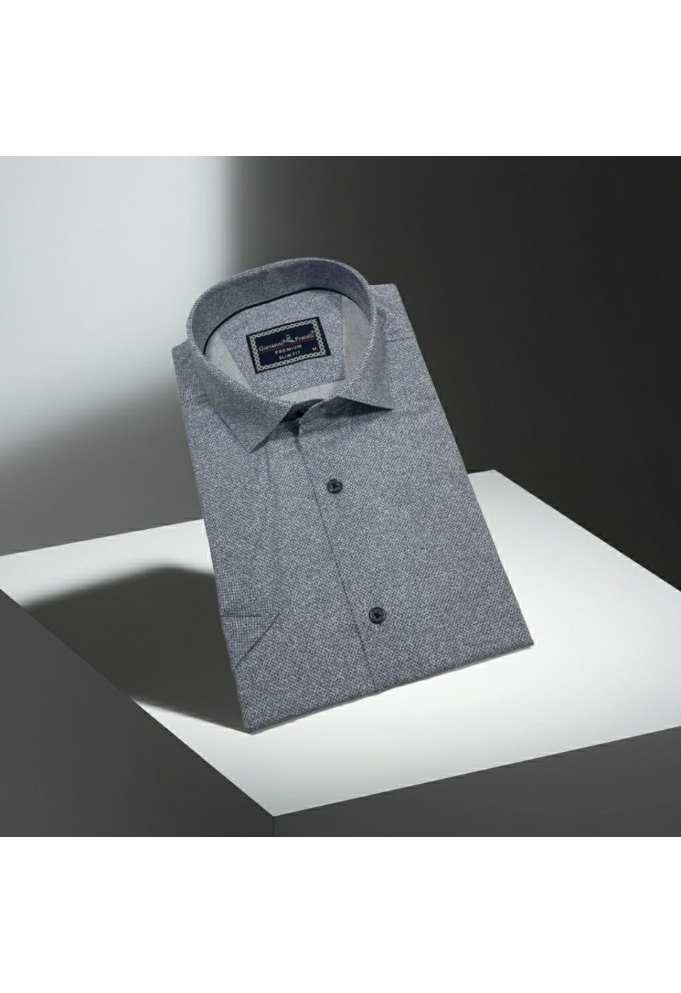 1108 CR K KOT 004 Slim Fit Kısa Kol Desenli Erkek Gömlek 3GMK341108004 - Giovanni Fratelli