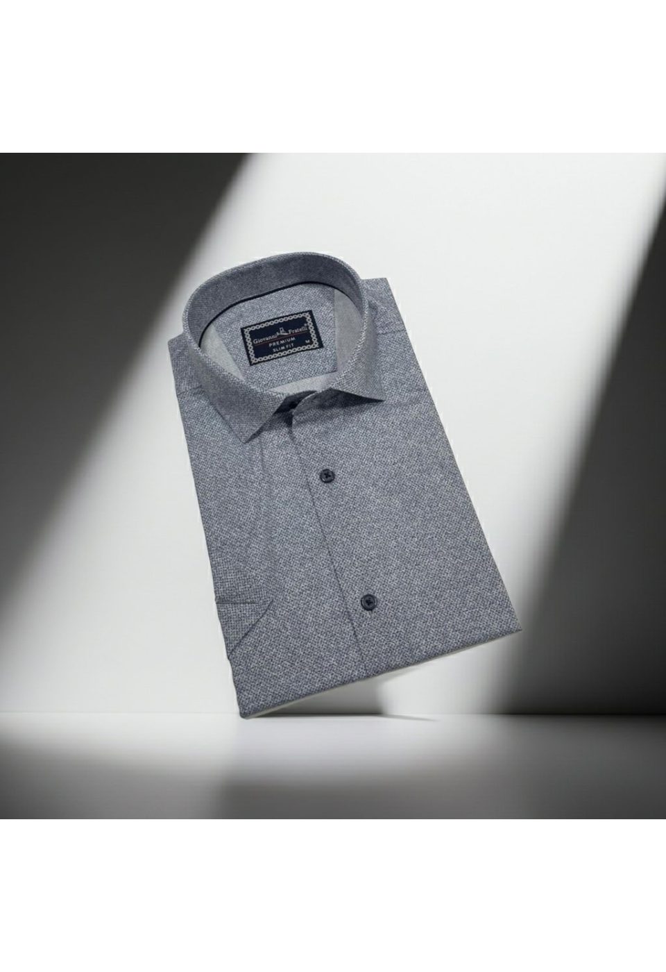 1108 CR K KOT 004 Slim Fit Kısa Kol Desenli Erkek Gömlek 3GMK341108004 - Giovanni Fratelli