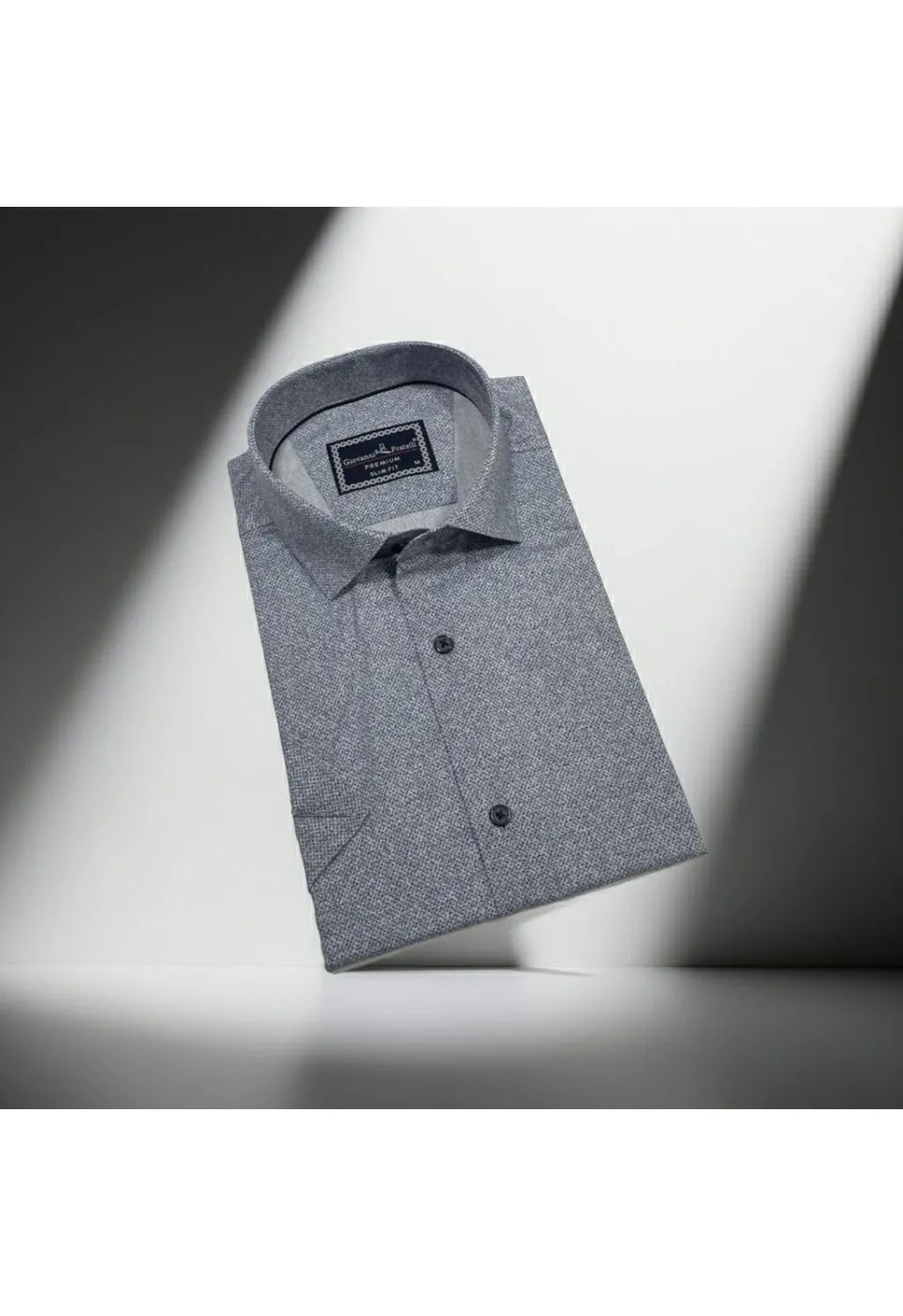 Slim Fit Kısa Kol Desenli Erkek Gömlek 3GMK341108004 - Giovanni Fratelli