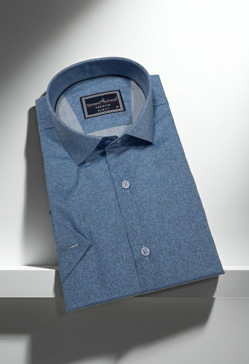 Slim Fit Kısa Kol Desenli Erkek Gömlek 3GMK341108005 Slim Fit Kısa Kol Desenli Erkek Gömlek 3GMK341108005