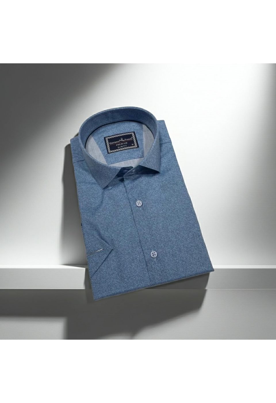 Slim Fit Kısa Kol Desenli Erkek Gömlek 3GMK341108005 - Giovanni Fratelli