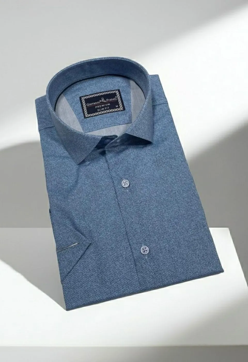 Slim Fit Kısa Kol Desenli Erkek Gömlek 3GMK341108005 - Giovanni Fratelli
