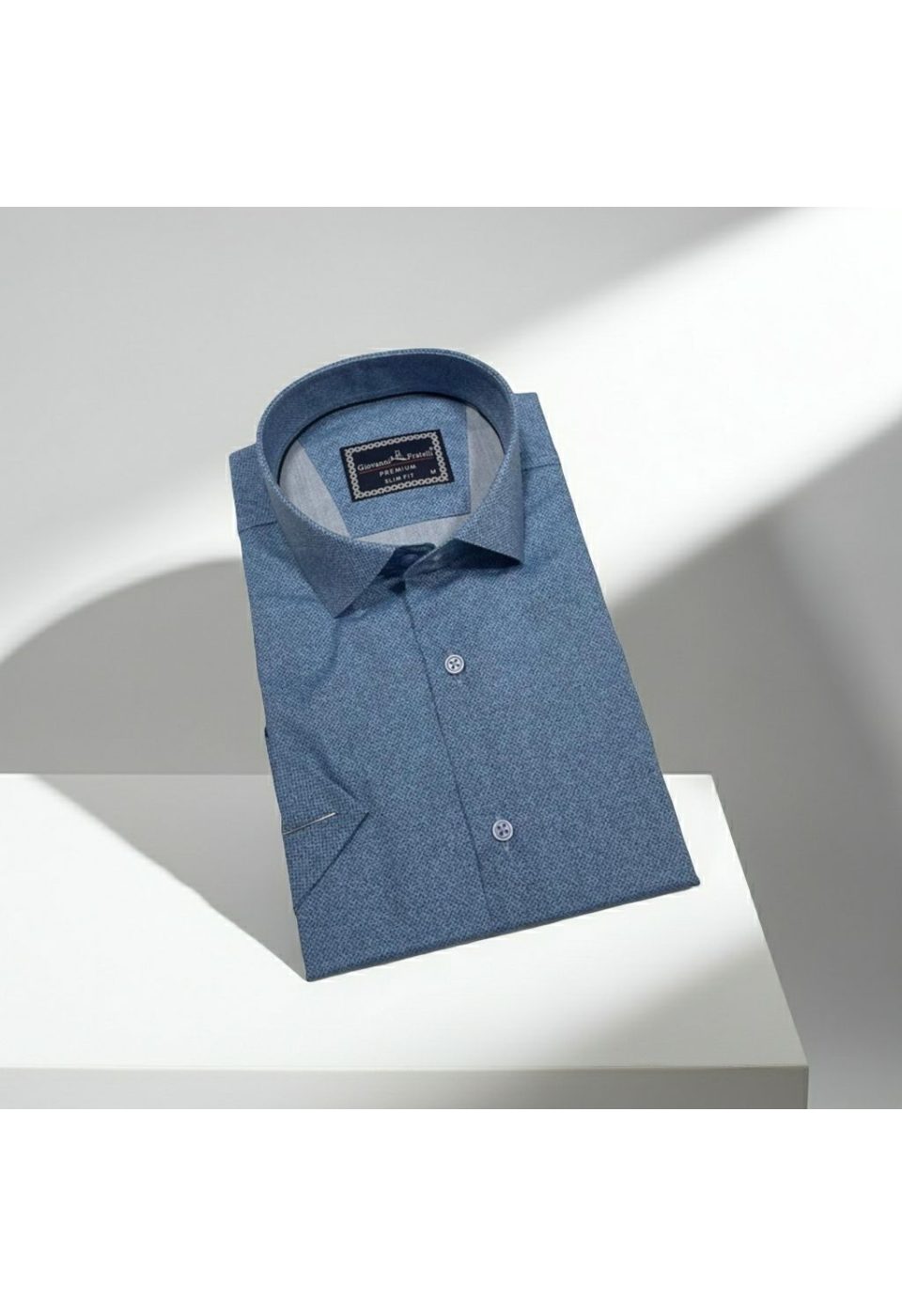 Slim Fit Kısa Kol Desenli Erkek Gömlek 3GMK341108005 - Giovanni Fratelli