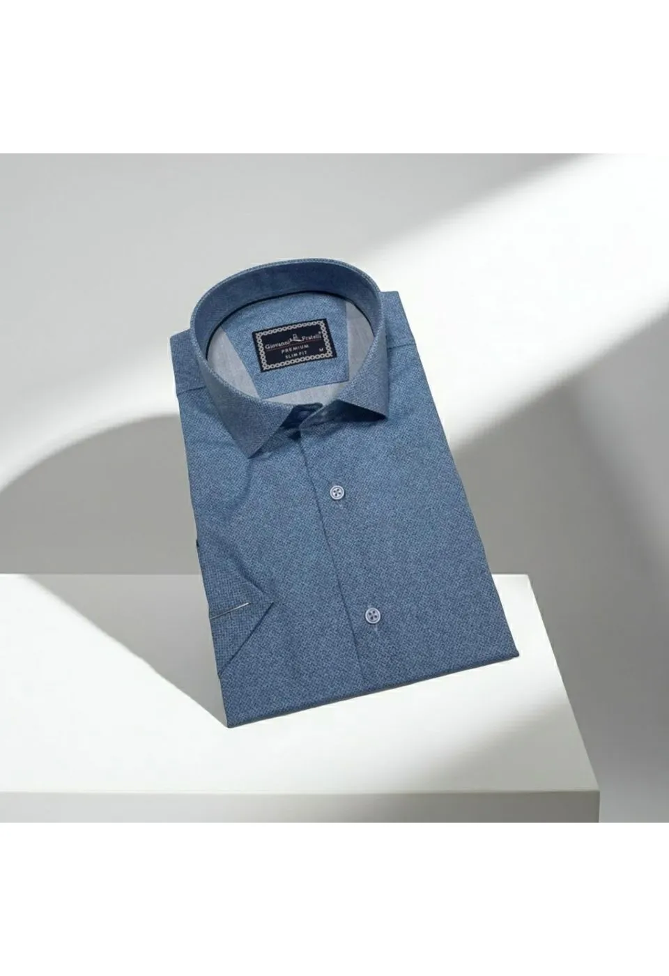 Slim Fit Kısa Kol Desenli Erkek Gömlek 3GMK341108005 - Giovanni Fratelli