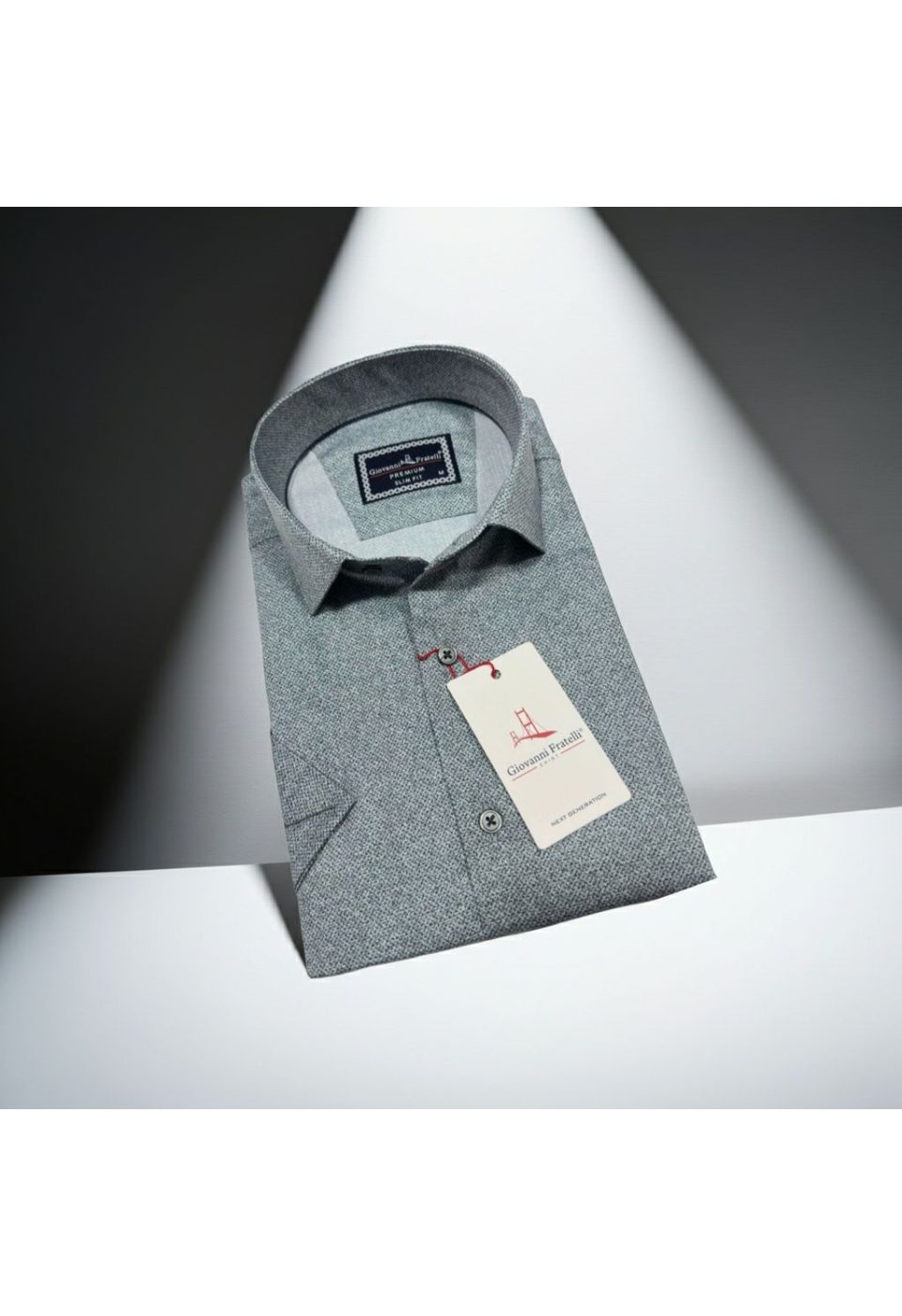 Slim Fit Kısa Kol Desenli Erkek Gömlek 3GMK341108006 - Giovanni Fratelli