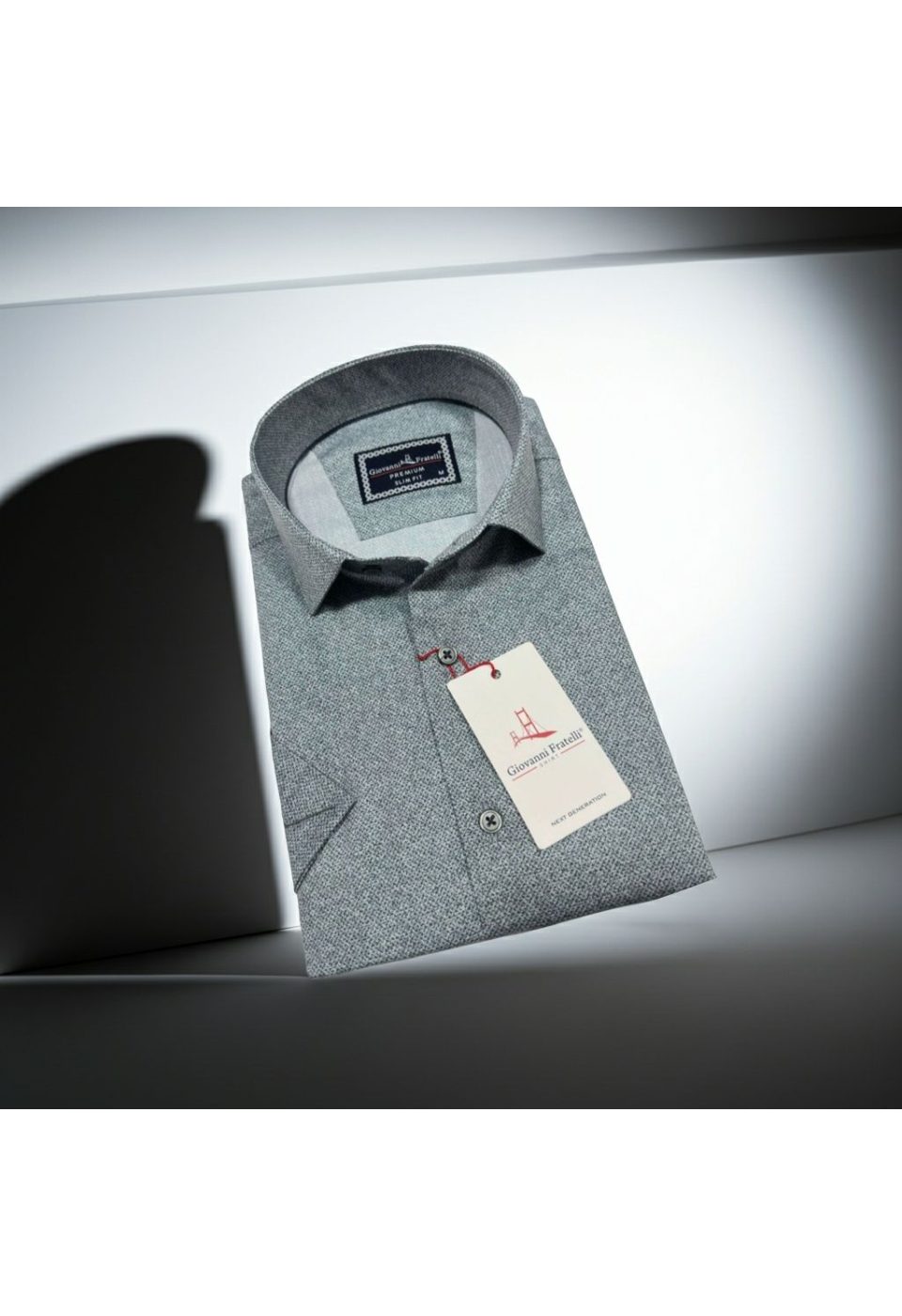 Slim Fit Kısa Kol Desenli Erkek Gömlek 3GMK341108006 - Giovanni Fratelli