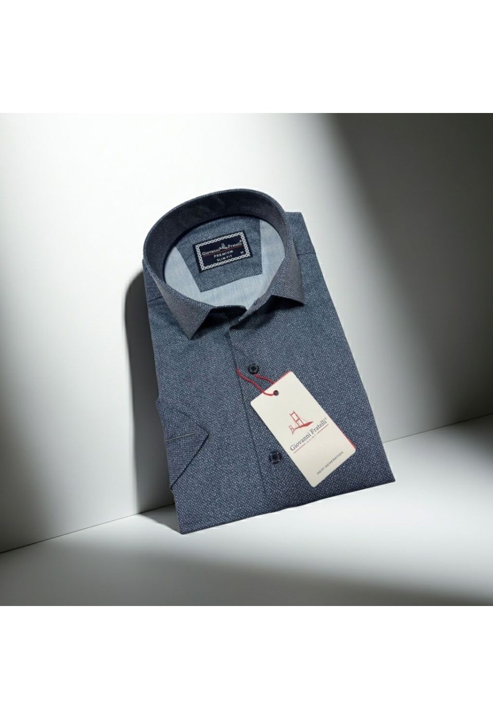 Slim Fit Kısa Kol Desenli Erkek Gömlek 3GMK341108007 - Giovanni Fratelli