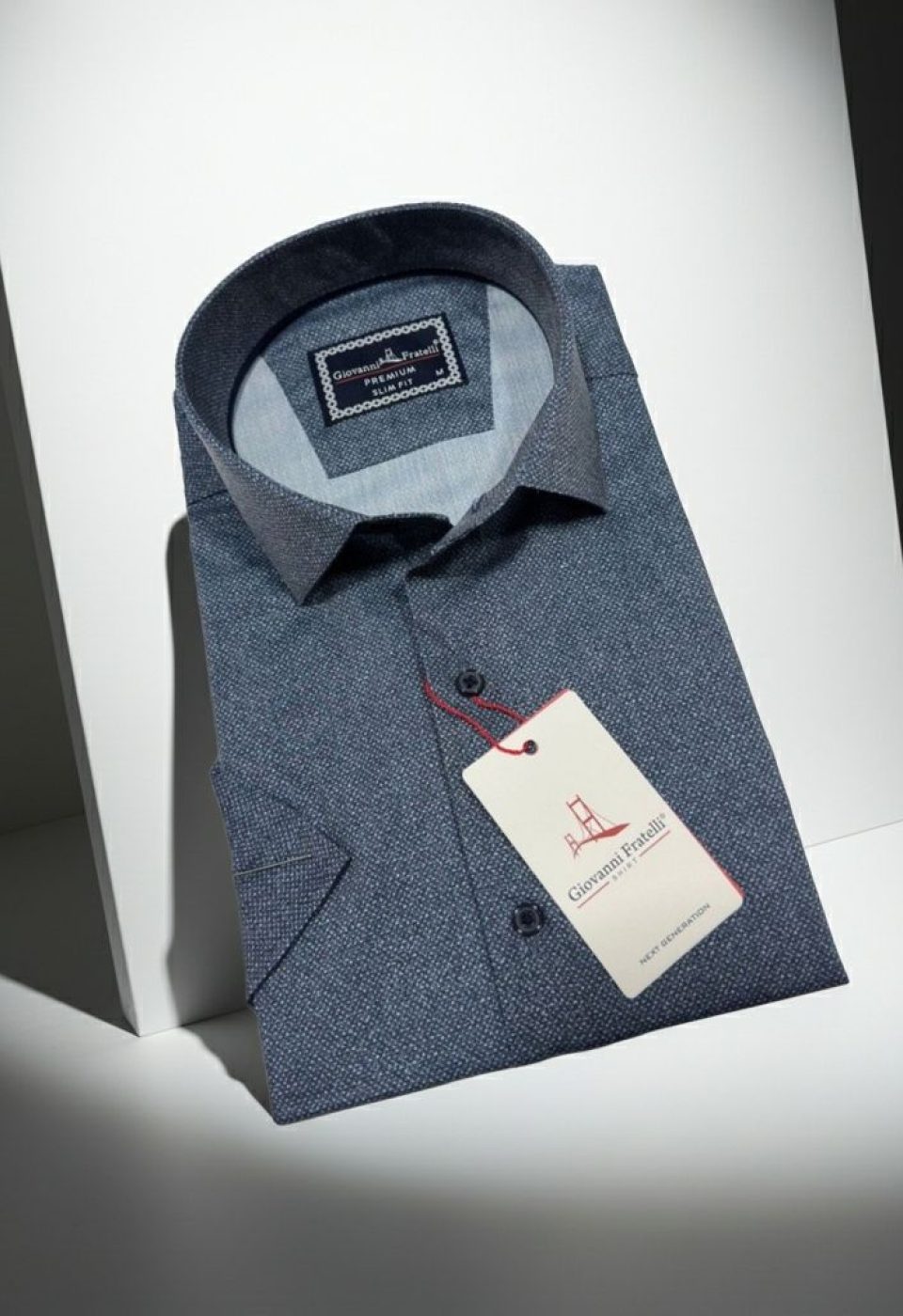 Slim Fit Kısa Kol Desenli Erkek Gömlek 3GMK341108007 Slim Fit Kısa Kol Desenli Erkek Gömlek 3GMK341108007
