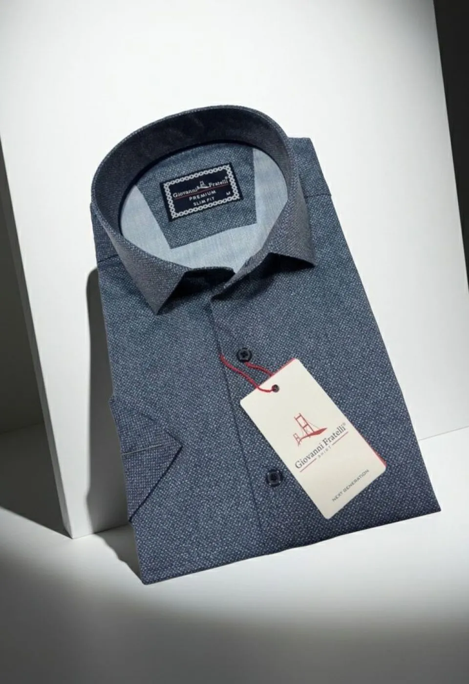 Slim Fit Kısa Kol Desenli Erkek Gömlek 3GMK341108007 - Giovanni Fratelli