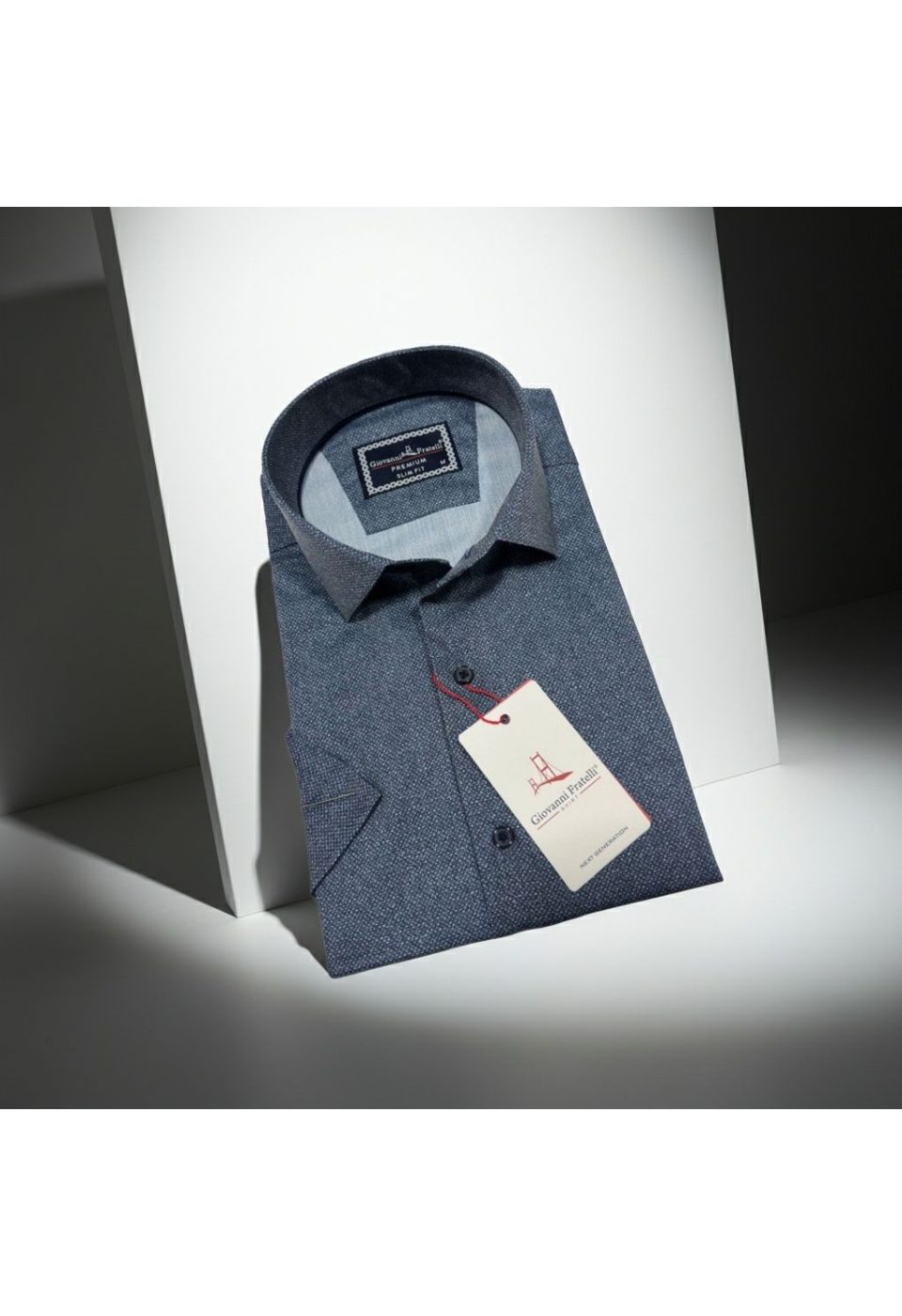 Slim Fit Kısa Kol Desenli Erkek Gömlek 3GMK341108007 - Giovanni Fratelli