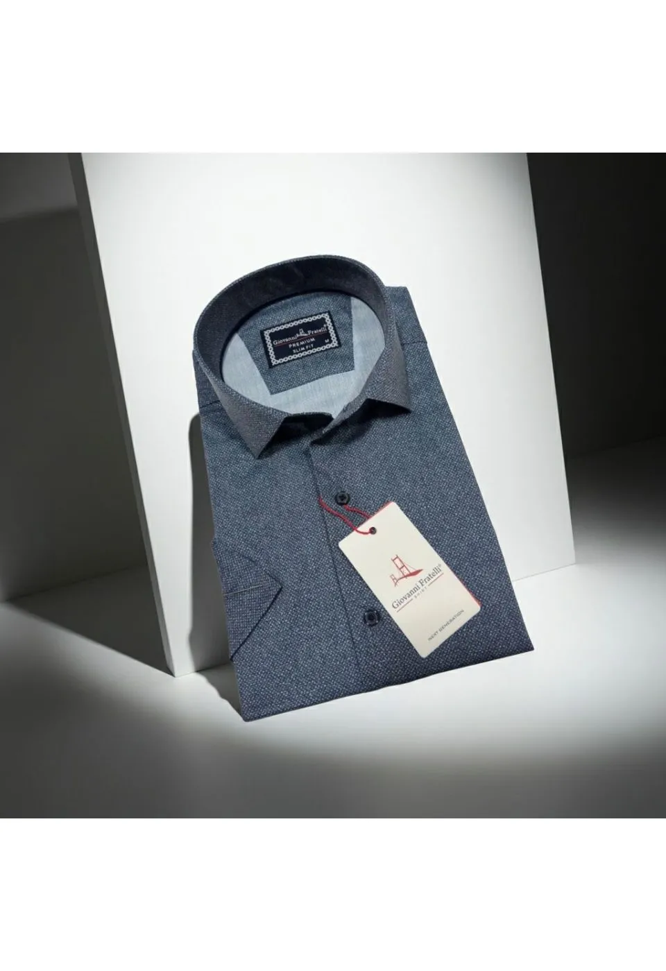 Slim Fit Kısa Kol Desenli Erkek Gömlek 3GMK341108007 - Giovanni Fratelli
