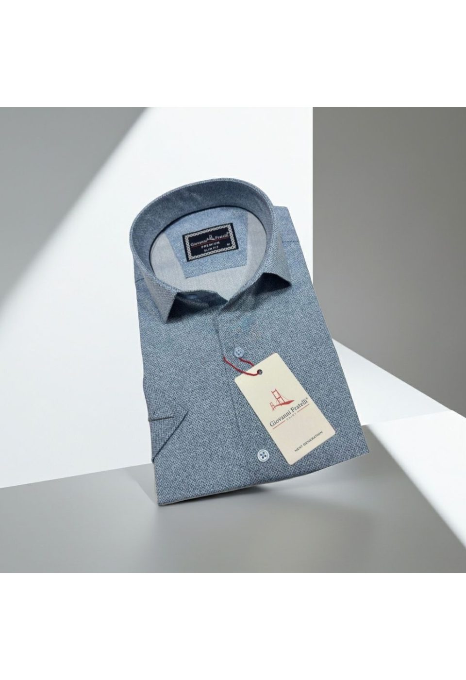 Slim Fit Kısa Kol Desenli Erkek Gömlek 3GMK341108008 - Giovanni Fratelli