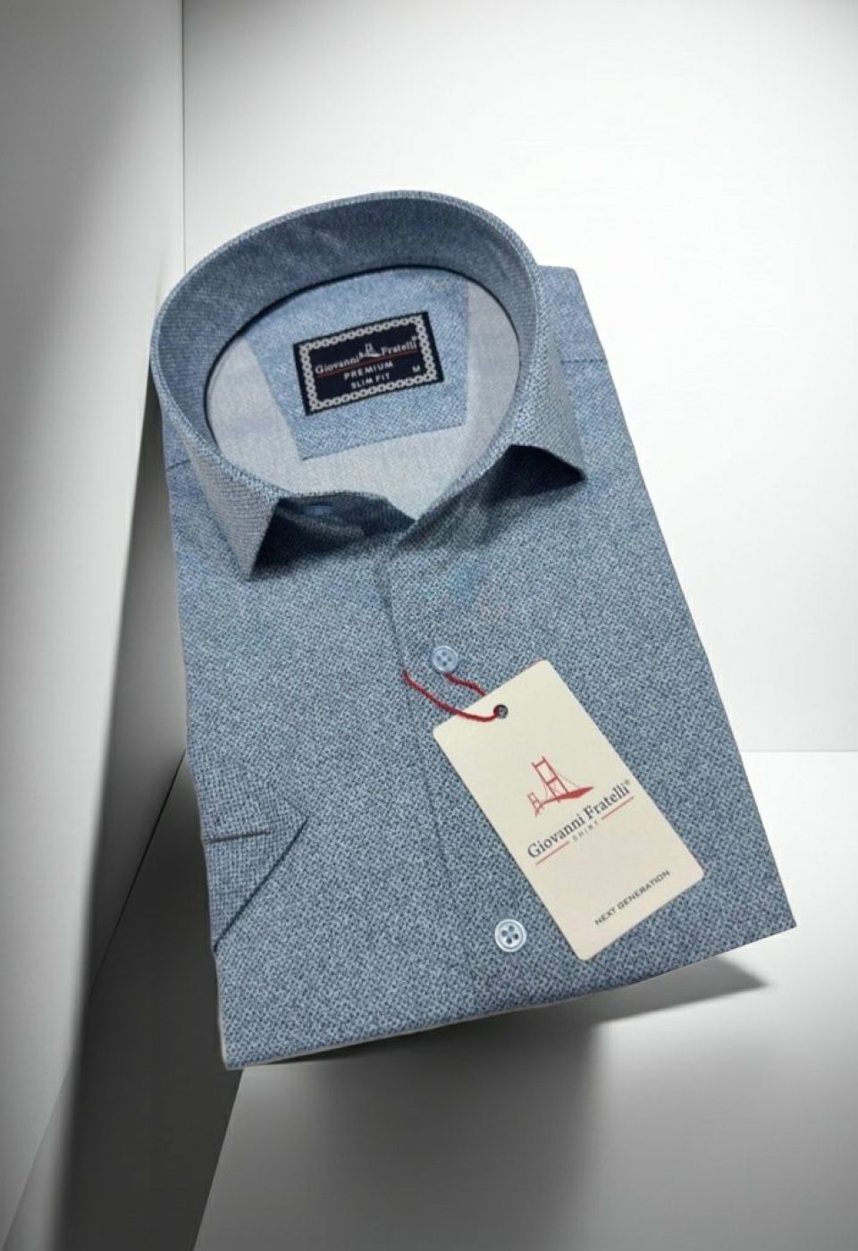 Slim Fit Kısa Kol Desenli Erkek Gömlek 3GMK341108008 Slim Fit Kısa Kol Desenli Erkek Gömlek 3GMK341108008