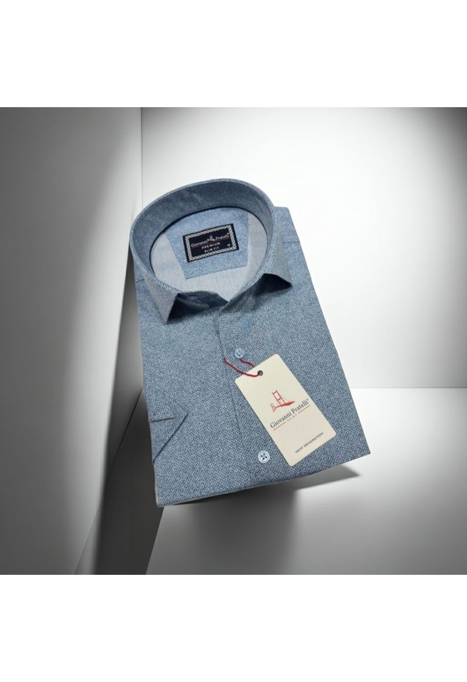Slim Fit Kısa Kol Desenli Erkek Gömlek 3GMK341108008 - Giovanni Fratelli