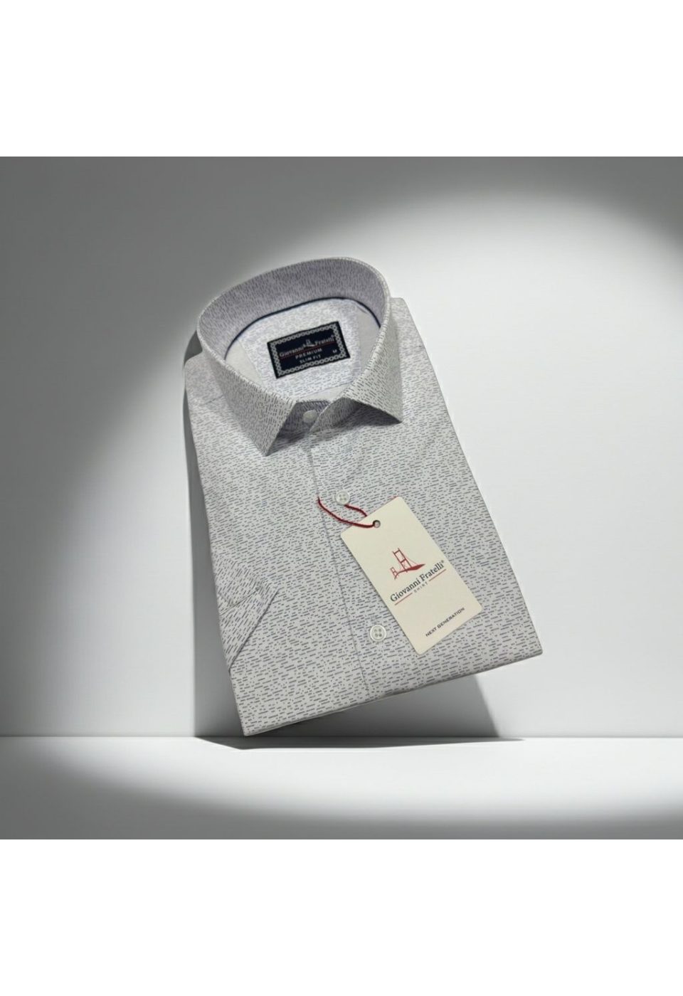 1109 CR K 001 Slim Fit Kısa Kol Desenli Erkek Gömlek 3GMK321109001 - Giovanni Fratelli