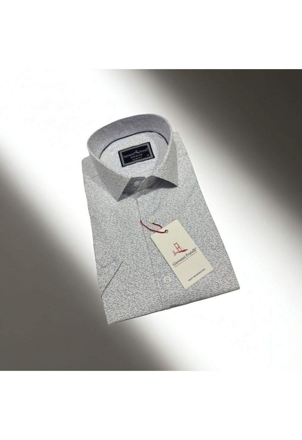 1109 CR K 001 Slim Fit Kısa Kol Desenli Erkek Gömlek 3GMK321109001 - Giovanni Fratelli