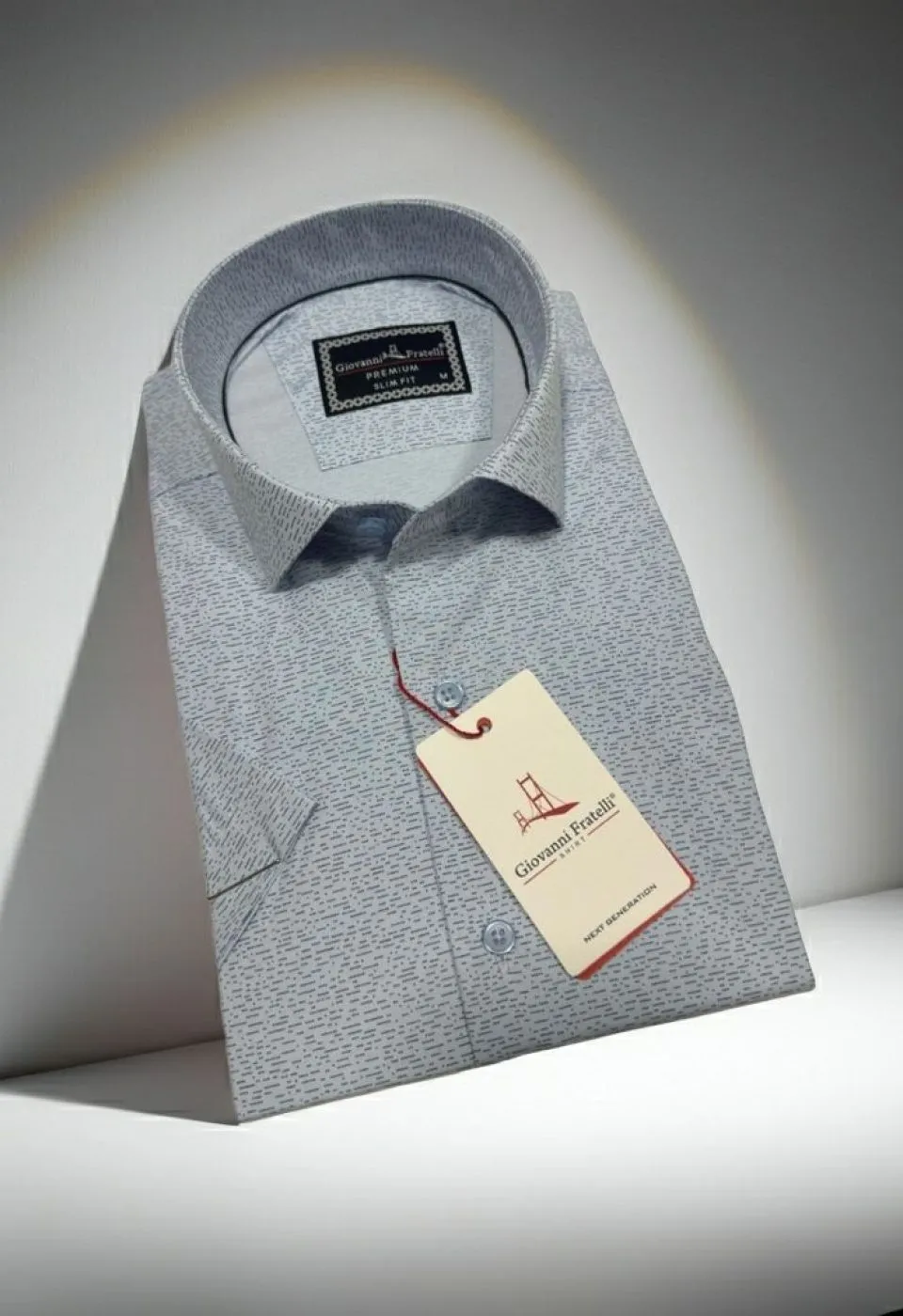 Slim Fit Kısa Kol Desenli Erkek Gömlek 3GMK321109002 - Giovanni Fratelli