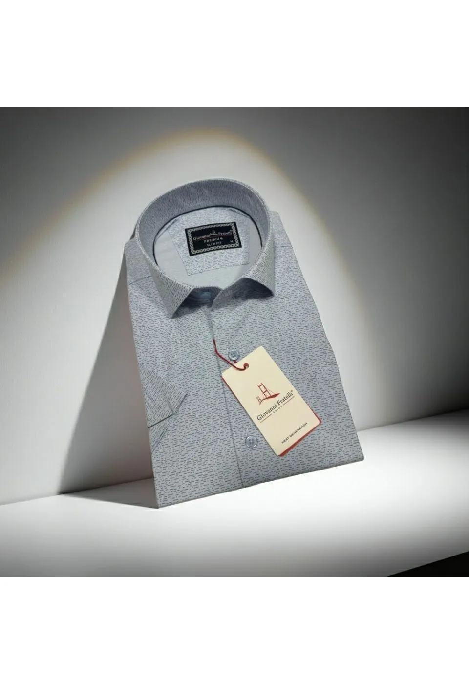 Slim Fit Kısa Kol Desenli Erkek Gömlek 3GMK321109002 - Giovanni Fratelli