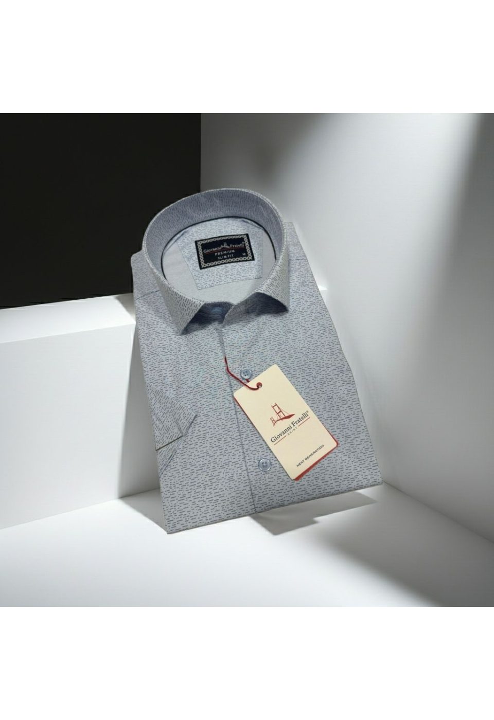 Slim Fit Kısa Kol Desenli Erkek Gömlek 3GMK321109002 - Giovanni Fratelli