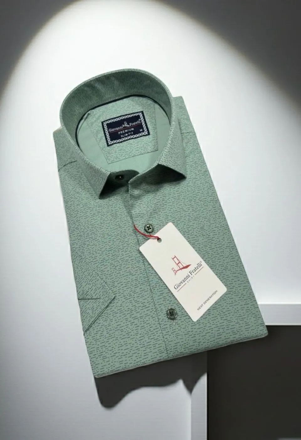 Slim Fit Kısa Kol Desenli Erkek Gömlek 3GMK321109003 - Giovanni Fratelli