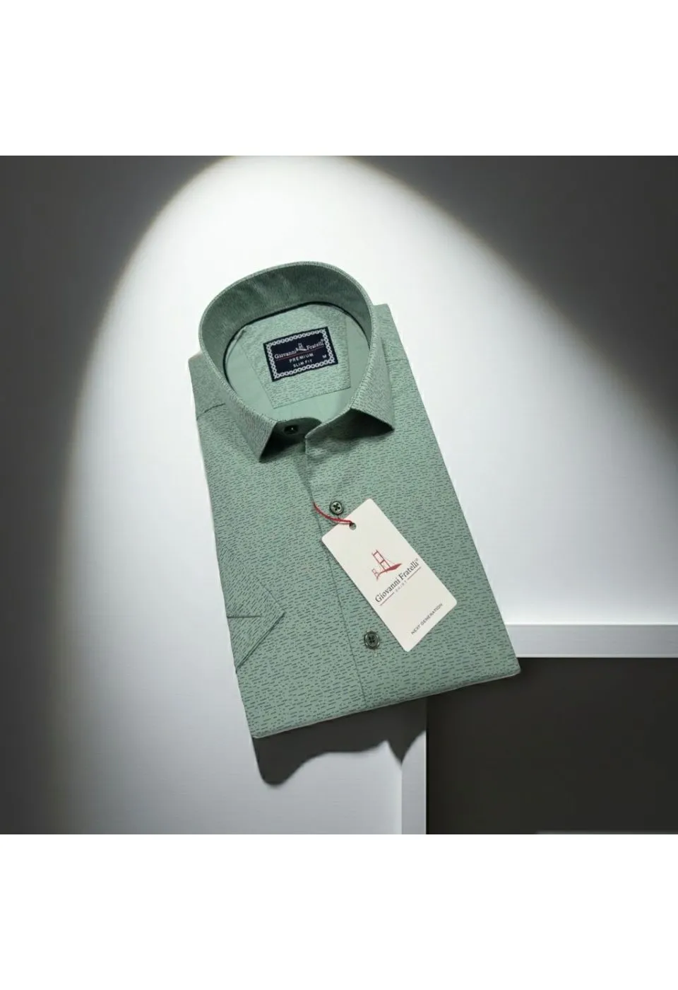 Slim Fit Kısa Kol Desenli Erkek Gömlek 3GMK321109003 - Giovanni Fratelli