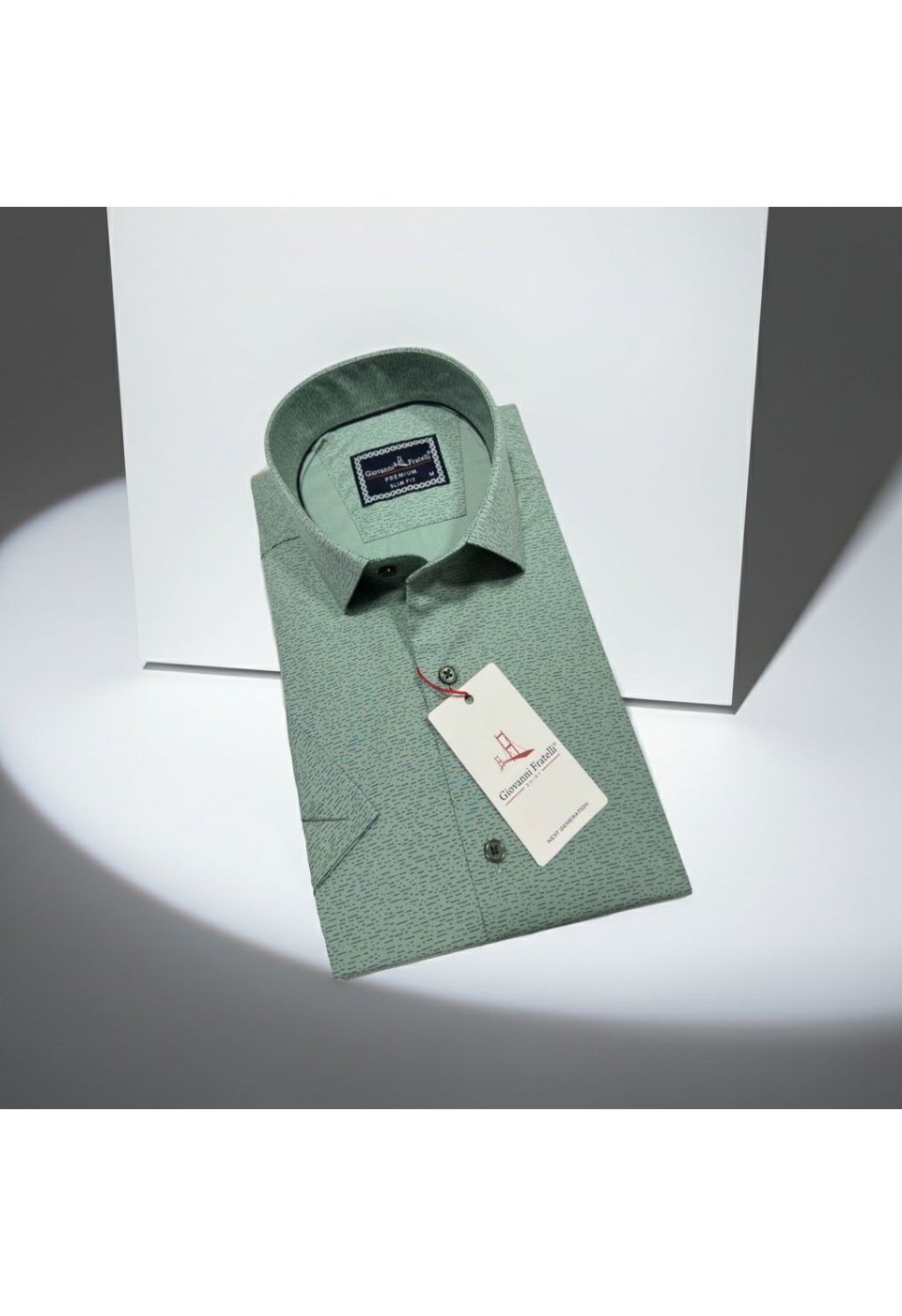 Slim Fit Kısa Kol Desenli Erkek Gömlek 3GMK321109003 - Giovanni Fratelli