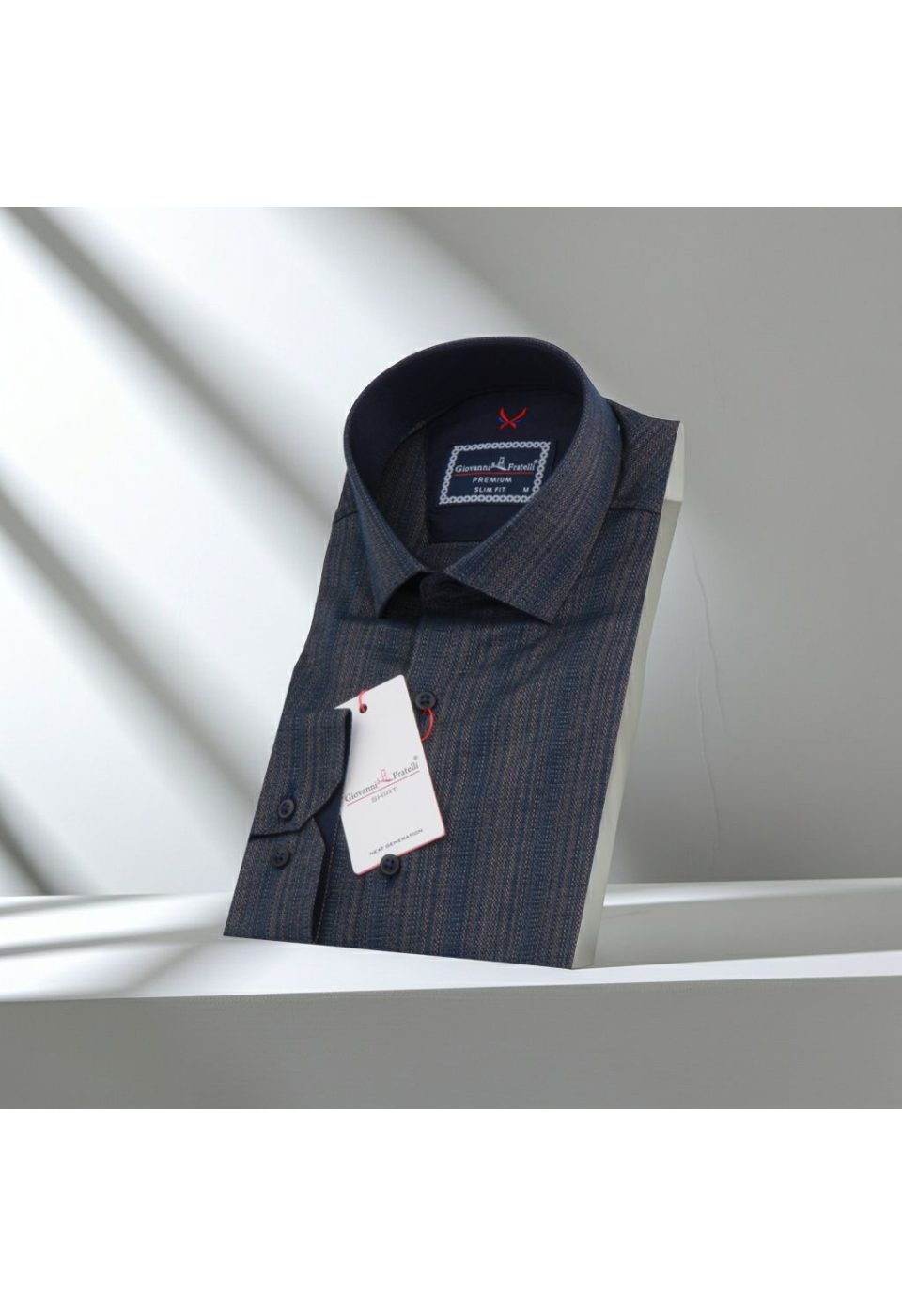 1110 CR 002 Slim Fit Uzun Kol Desenli Erkek Gömlek 3GMK321110002 - Giovanni Fratelli