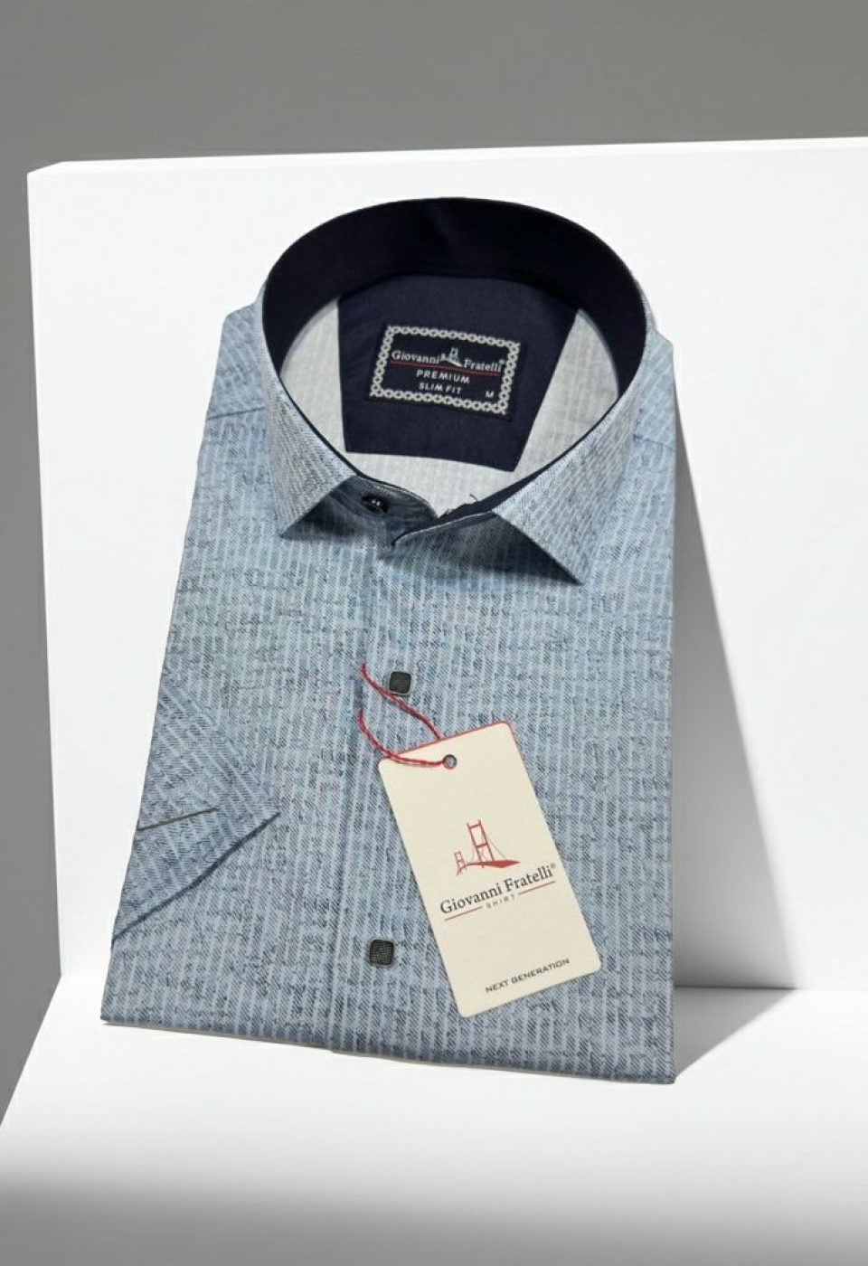 Slim Fit Kısa Kol Desenli Erkek Gömlek 3GMK351112004 Slim Fit Kısa Kol Desenli Erkek Gömlek 3GMK351112004