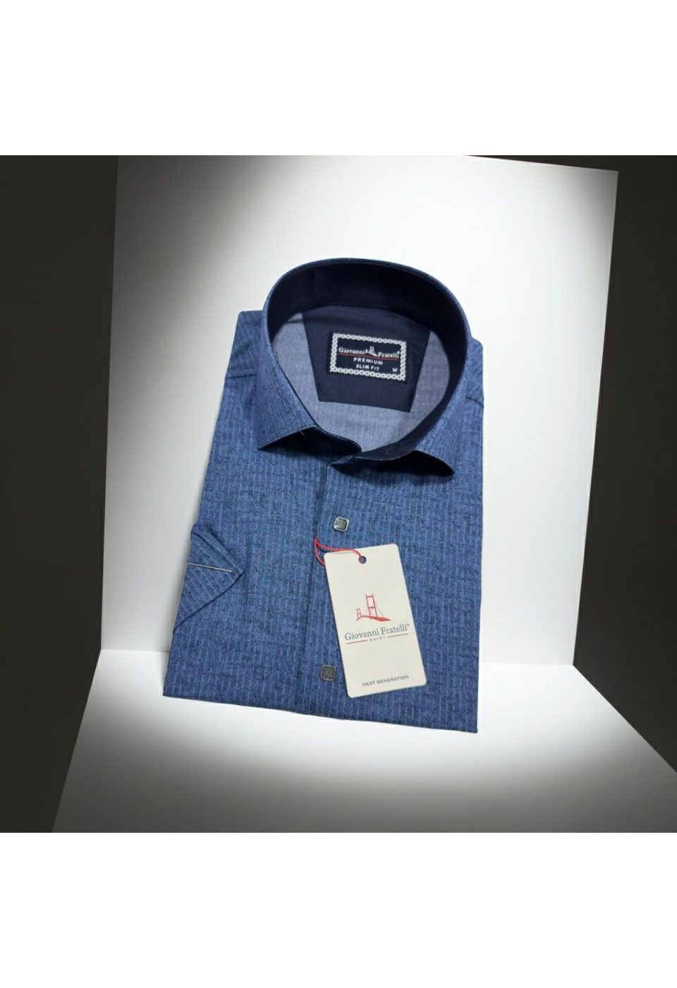 Slim Fit Kısa Kol Desenli Erkek Gömlek 3GMK351112005 - Giovanni Fratelli