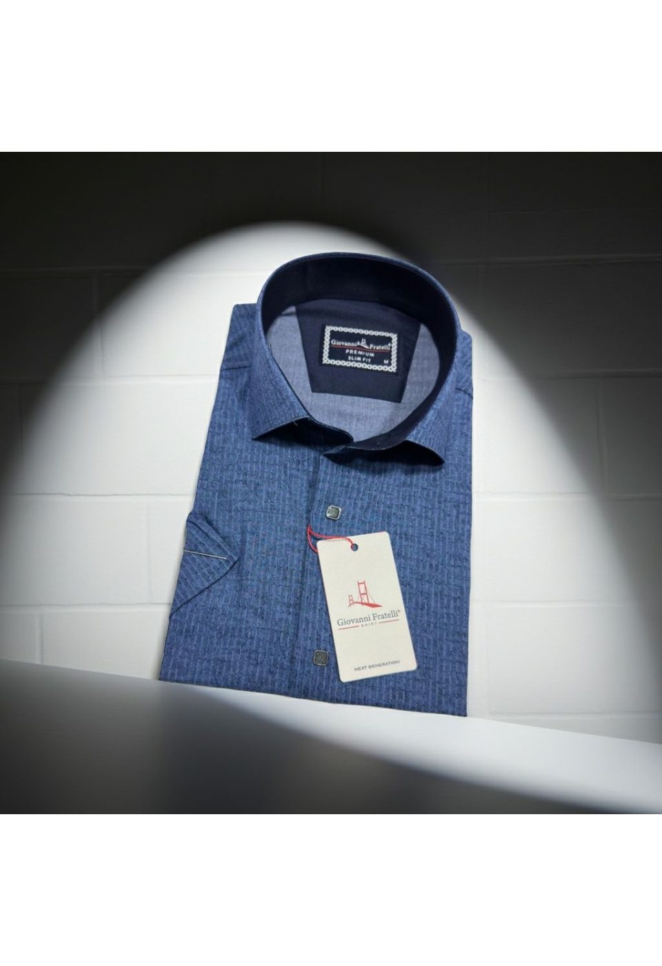Slim Fit Kısa Kol Desenli Erkek Gömlek 3GMK351112005 - Giovanni Fratelli