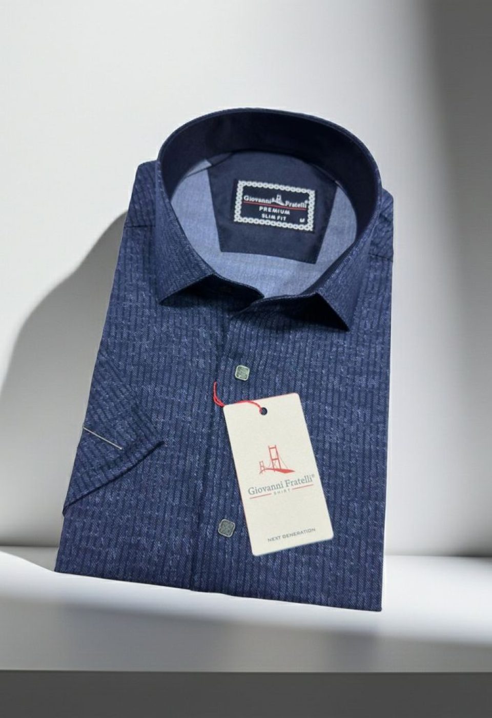 Slim Fit Kısa Kol Desenli Erkek Gömlek 3GMK351112006 Slim Fit Kısa Kol Desenli Erkek Gömlek 3GMK351112006