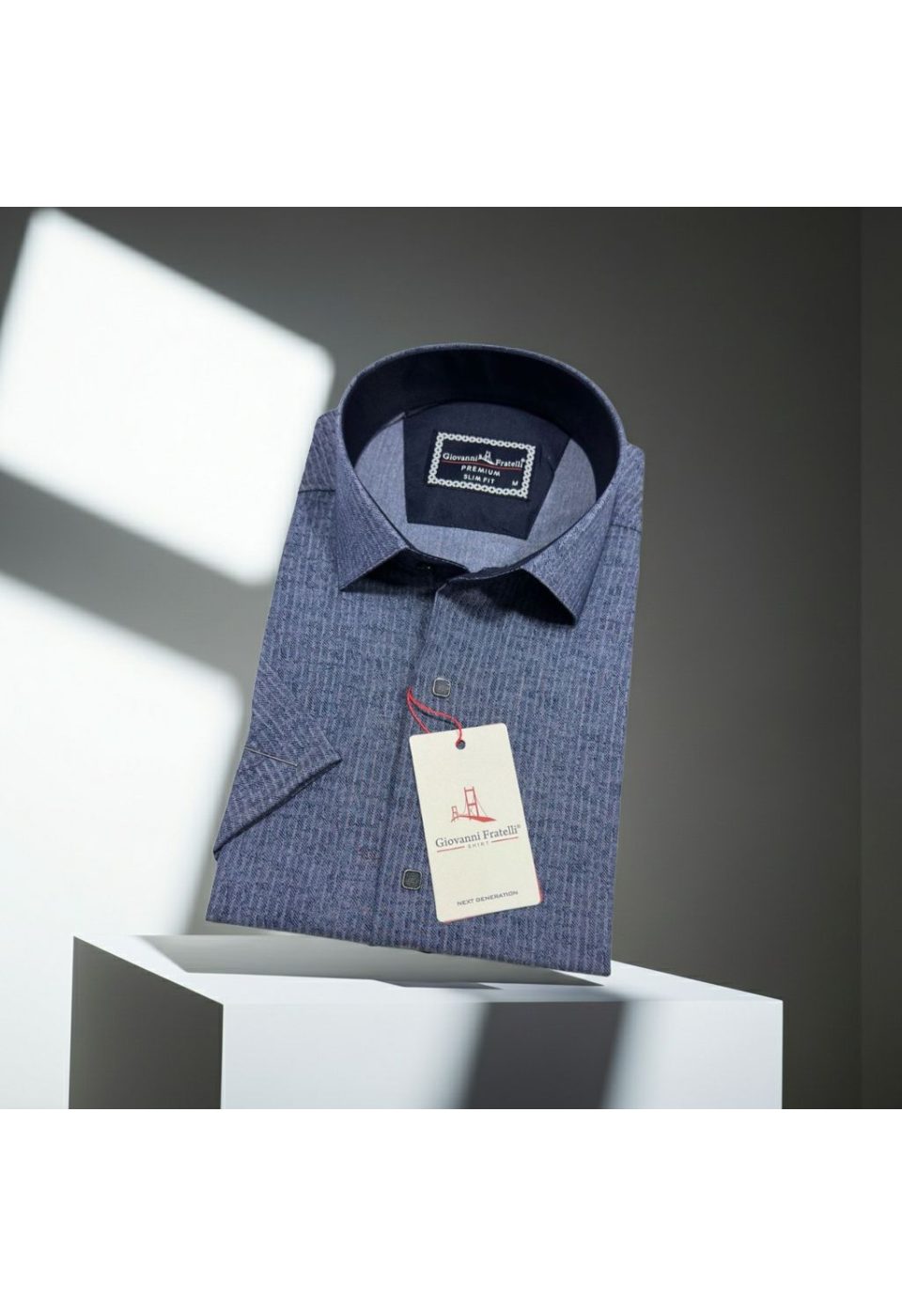 Slim Fit Kısa Kol Desenli Erkek Gömlek 3GMK351112007 - Giovanni Fratelli