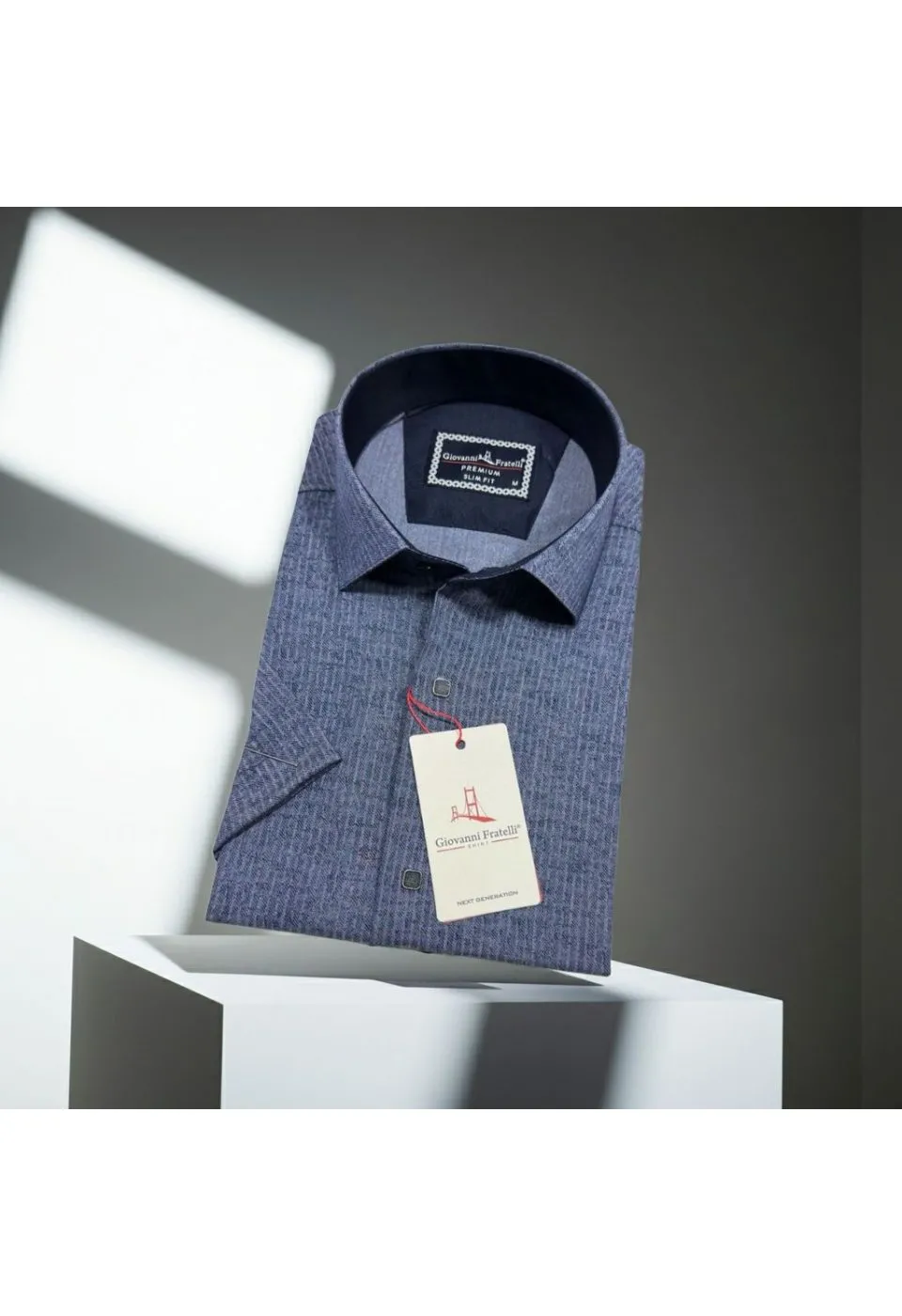 Slim Fit Kısa Kol Desenli Erkek Gömlek 3GMK351112007 - Giovanni Fratelli