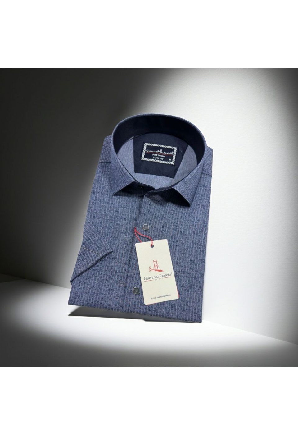 Slim Fit Kısa Kol Desenli Erkek Gömlek 3GMK351112007 - Giovanni Fratelli