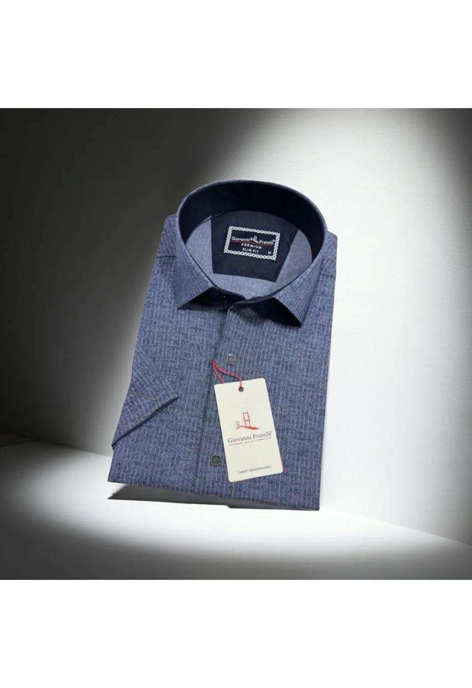 Slim Fit Kısa Kol Desenli Erkek Gömlek 3GMK351112007 - Giovanni Fratelli