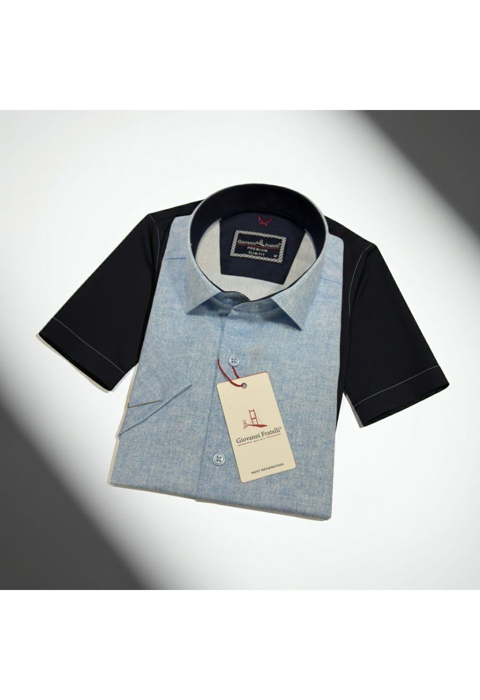Slim Fit Kısa Kol Desenli Erkek Gömlek 3GMK361113004 - Giovanni Fratelli