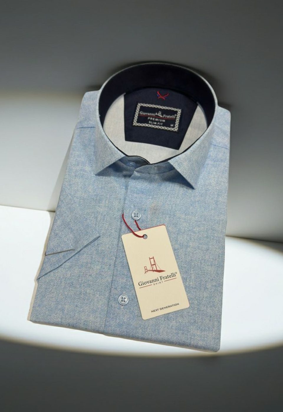 Slim Fit Kısa Kol Desenli Erkek Gömlek 3GMK361113004