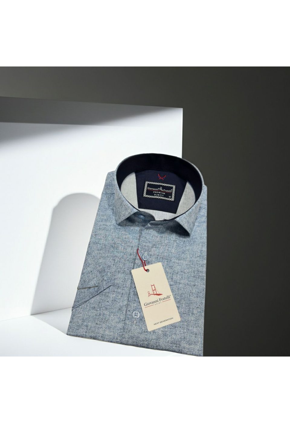 Slim Fit Kısa Kol Desenli Erkek Gömlek 3GMK361113005 - Giovanni Fratelli