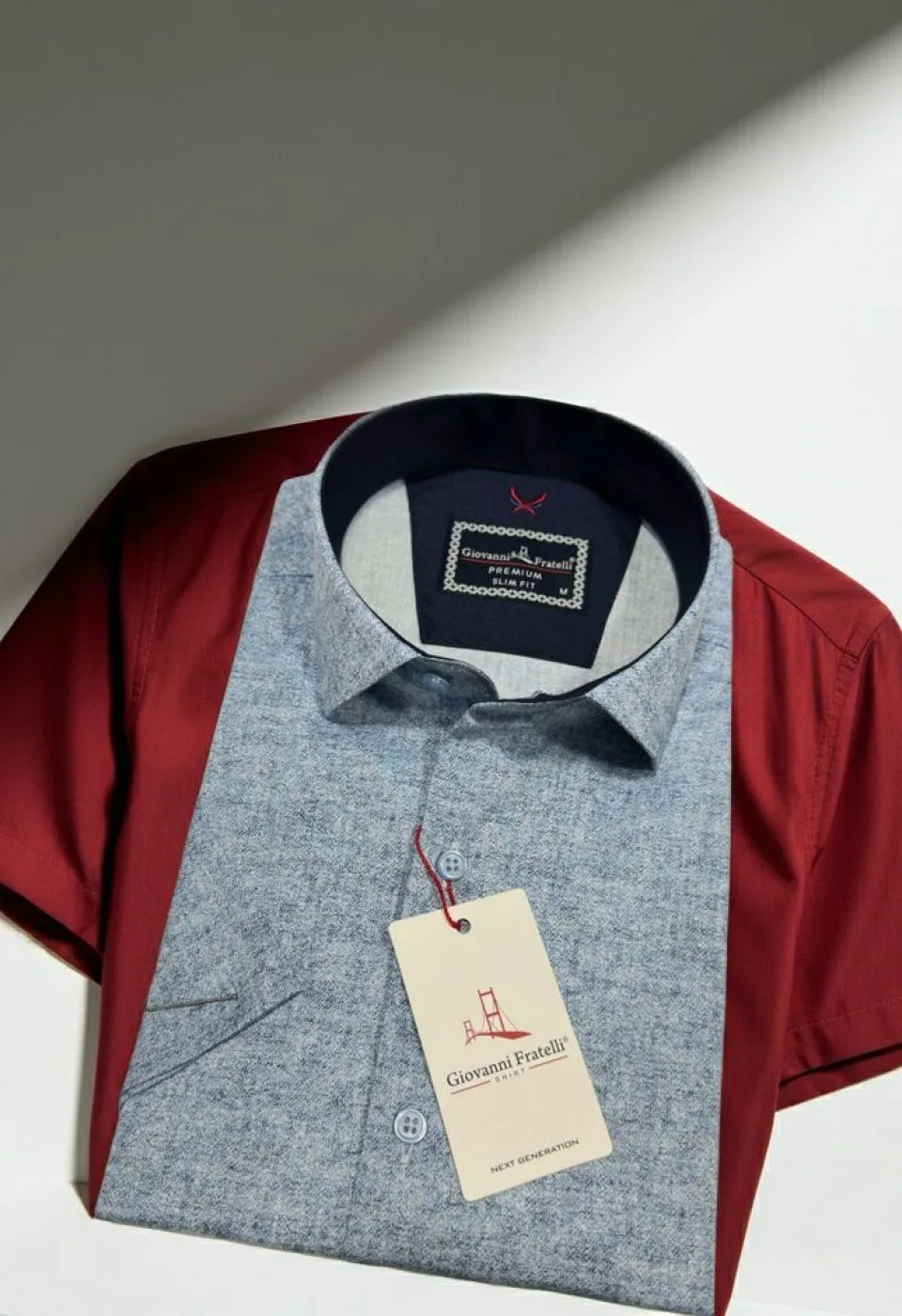 Slim Fit Kısa Kol Desenli Erkek Gömlek 3GMK361113005