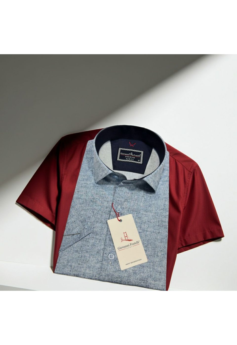 Slim Fit Kısa Kol Desenli Erkek Gömlek 3GMK361113005 - Giovanni Fratelli