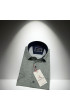 Slim Fit Kısa Kol Desenli Erkek Gömlek 3GMK361113006