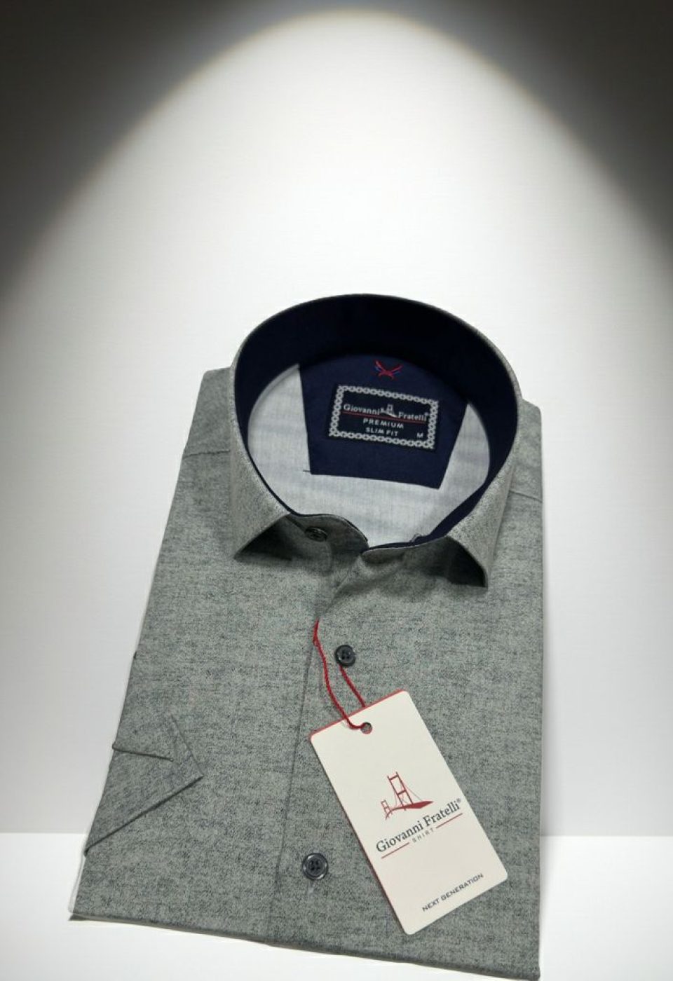 Slim Fit Kısa Kol Desenli Erkek Gömlek 3GMK361113006