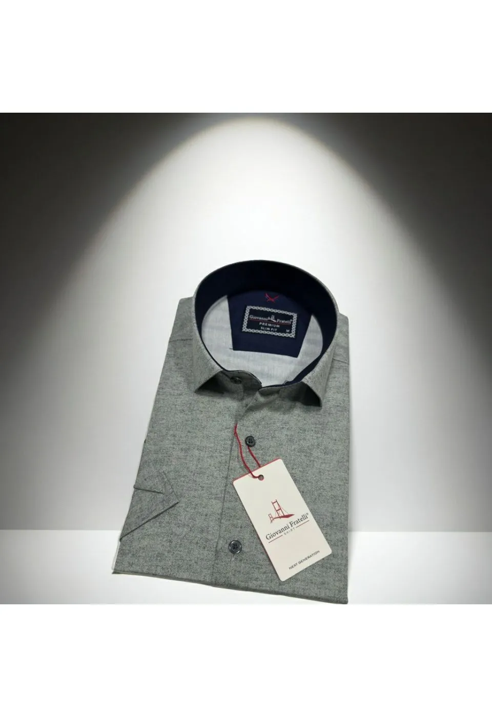 Slim Fit Kısa Kol Desenli Erkek Gömlek 3GMK361113006 - Giovanni Fratelli