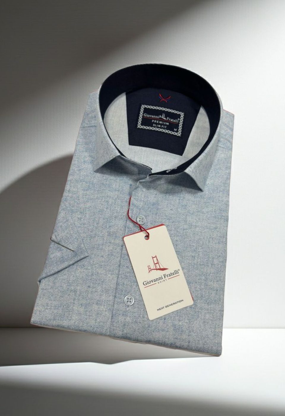 Slim Fit Kısa Kol Desenli Erkek Gömlek 3GMK361113007