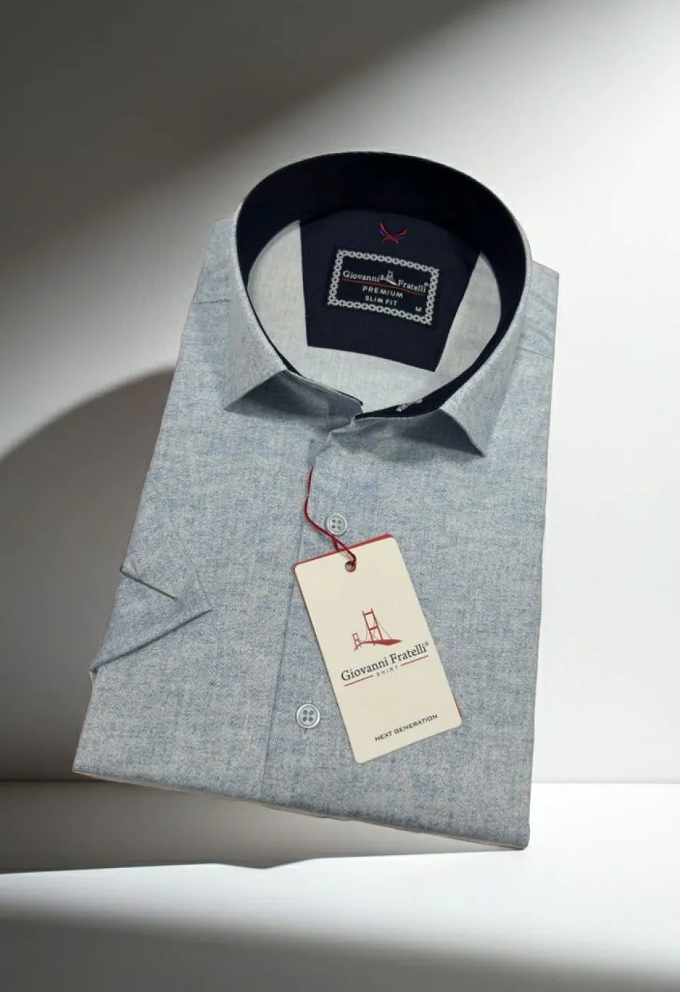 Slim Fit Kısa Kol Desenli Erkek Gömlek 3GMK361113007 - Giovanni Fratelli