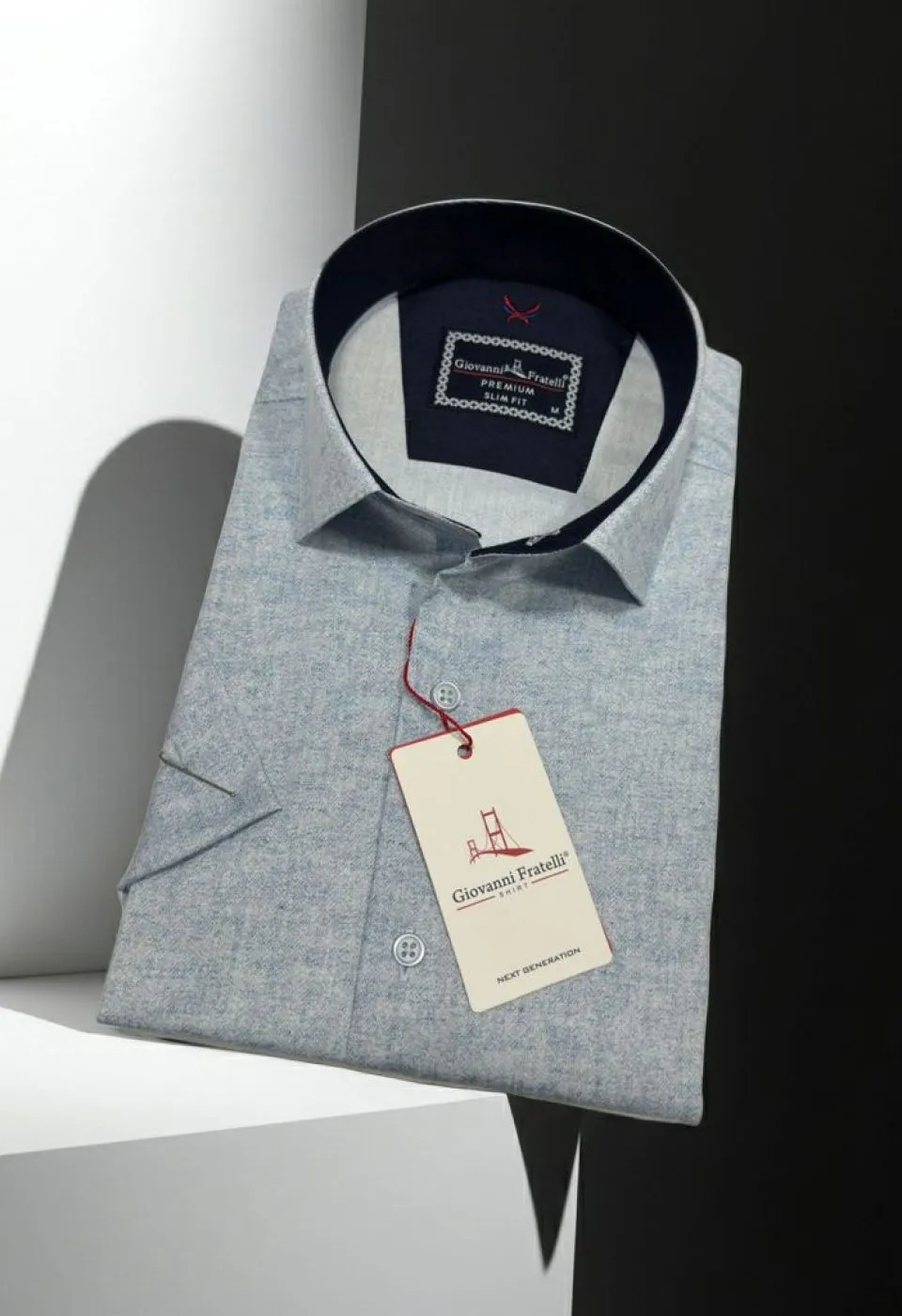 Slim Fit Kısa Kol Desenli Erkek Gömlek 3GMK361113007 - Giovanni Fratelli